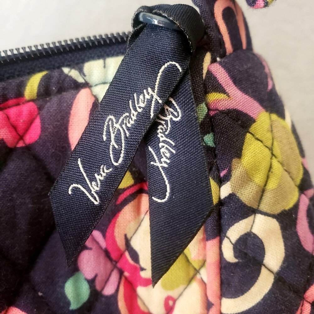 Vera Bradley Floral Quilted Cotton Shoulder Bag Adjustable Strap Front Pockets - Picture 4 of 14